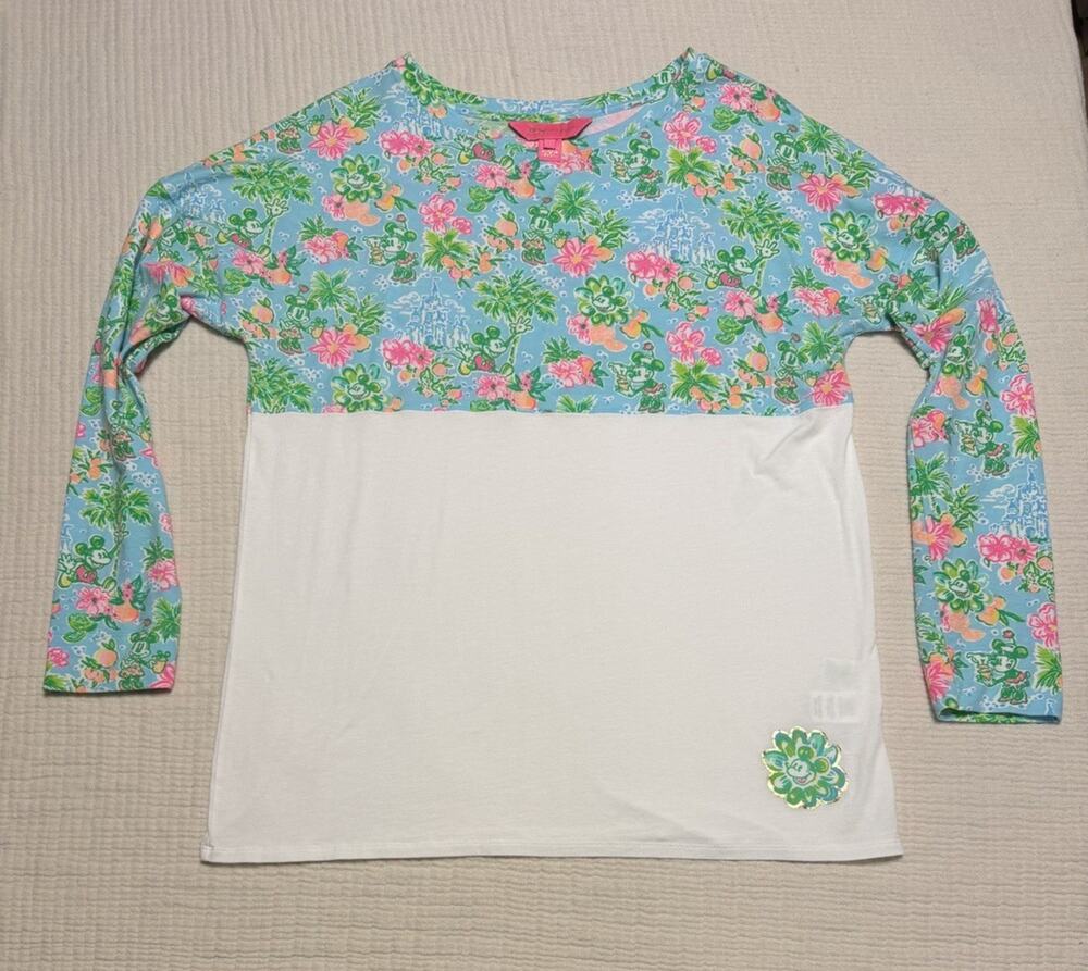 Lilly Pulitzer X Disney Finn Long Sleeve Shirt Size Medium